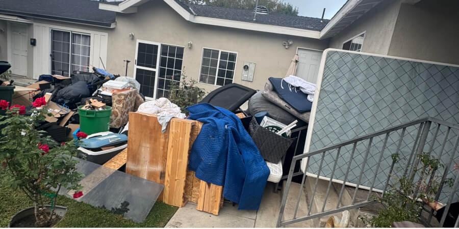 Before - Cluttered garage